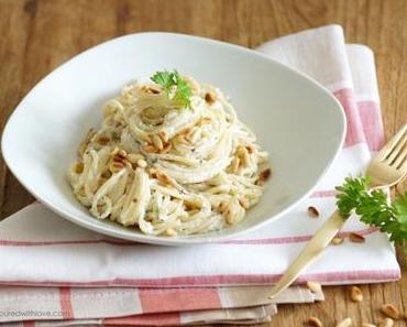 Spaghetti mit Ricotta und Mandeln / Spaghetti with ricotta and almonds