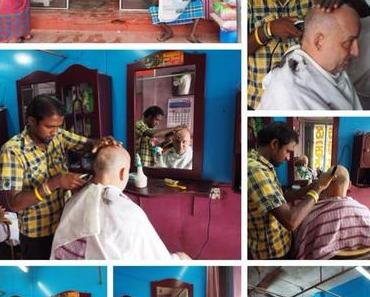 Beim Barbier in Anuradhapura, Sri Lanka