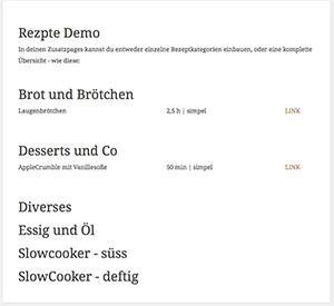 Neues Plugin: Deine Rezepte
