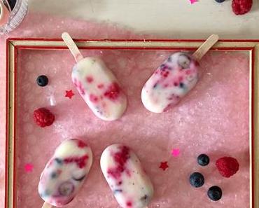 Berry Yogurt Swirl Mini Popsicles