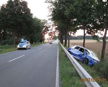 Verkehrsunfall Lemgow – Gegen Baum geprallt