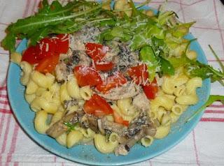 Putenfleisch mit Champignons