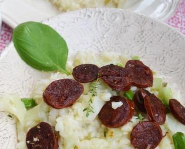 Einfach lecker! Karfiol-Risotto mit knuspriger Chorizo