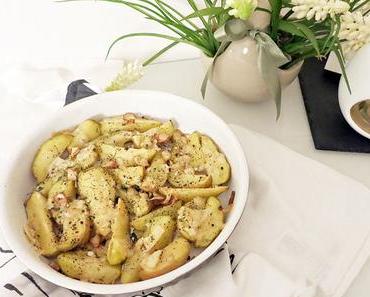 Bratkartoffel mit Kräutern und Parmesan überbacken