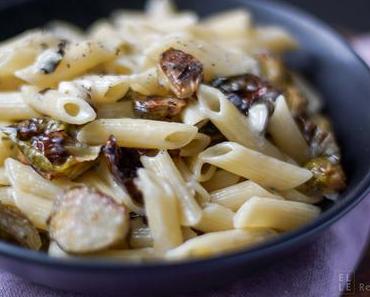 Rosenkohl geröstet mit Blue Cheese Penne