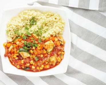 Bunte Gemüsepfanne Napoli mit Bulgur