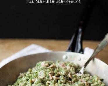 Spinatspätzle mit Schinken Sahnesauce ♥