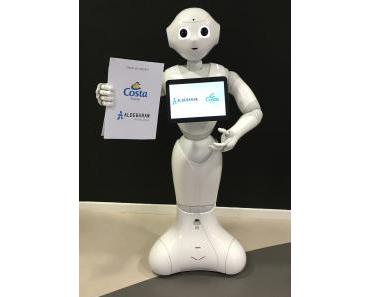 Costa Gruppe testet als erste Kreuzfahrtreederei den Einsatz von emotionalen Robotern an Bord von AIDA und Costa Schiffen