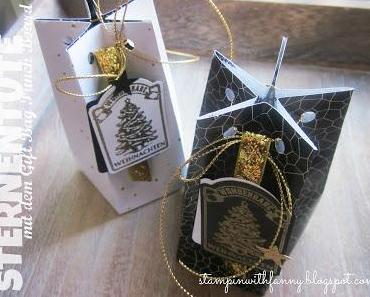 Weihnachtliche Sterntüte mit dem Gift Bag Punch Board