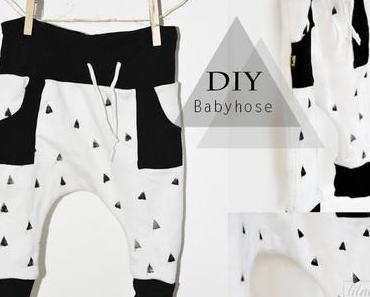 Geometrische Babyhose mit Kartoffeldruck