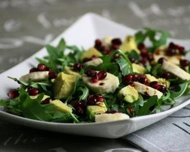 Rucola-Avocado Salat mit Granatapfel