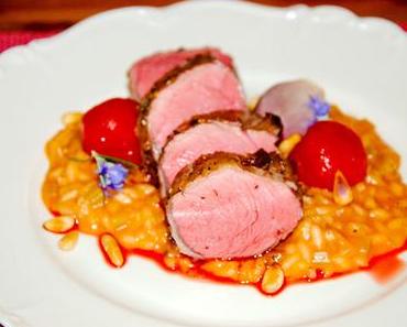 Iberico Filet und Tomatenrisotto