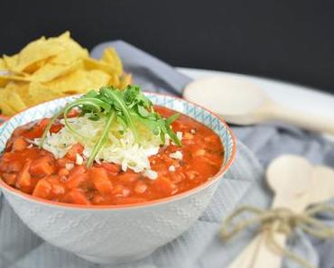 oh so british ..Baked Beans with Tortilla Chips and Sausages