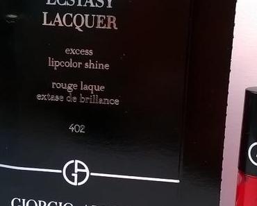 [Review] Giorgio Armani Ecstasy Lacquer excess lipcolor shine 402 red-to-go :)