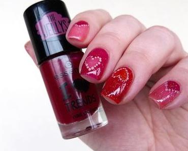 one brand nail art mit essence - Happy Valentine's Day