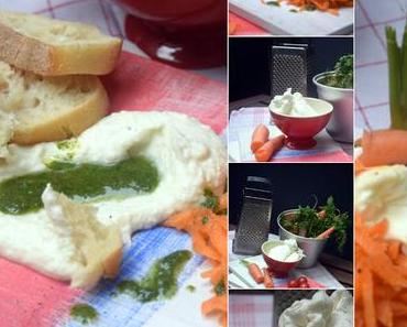 Orange Rübchen auf Prignitzer Burrata Creme...