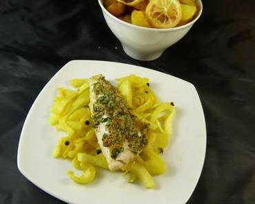 Gratiniertes Forellenfilet mit Orangenfenchel und Zitronenkartoffeln