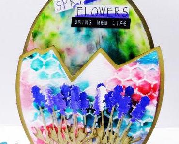 Mixed Media Easter Egg | spring flowers bring new life | DT Creative Team Challenge March 2016