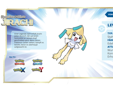 „Pokémon“ – „Jirachi“ erscheint heute zur Feier von 20 Jahren Pokémon!