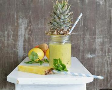 Smoothietime: Ananas Smoothie mit Minze / Pineapple Mint Smoothie