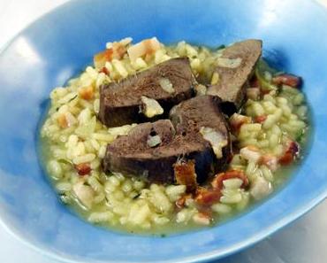 Schwarzwälder Schinkenrisotto mit gespicktem Herz