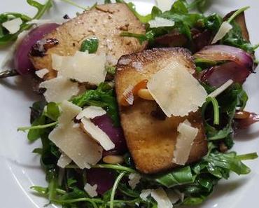 Warmer Ruccolasalat mit Tofu