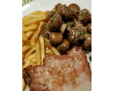 Schweinenacken mit Champignons