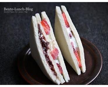 Rezept: Japanisches Fruit-Sandwich mit Erdbeer, Anko und Sahne