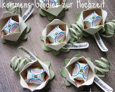 Willkommens-Goodies für die Hochzeit (den Workshop) mit Ferrero-Küsschen