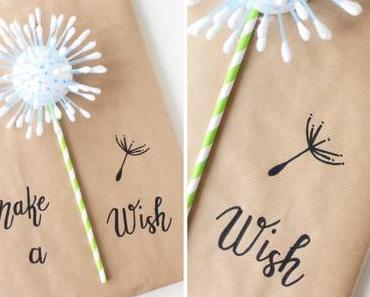 DIY Geschenkverpackung: Die Pusteblume und zu welcher Auspack-Gruppe ich gehöre