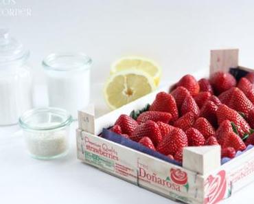 Erdbeer Kokos Konfitüre - damit der Frühling zurück kommt