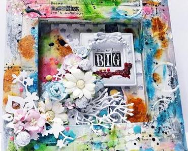 Mixed Media Canvas Frame | Color Burst | Dare to dream Big