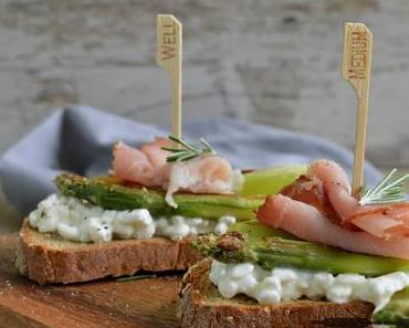 Spargel Schinken Crostini / Roasted Asparagus Crostini Recipe