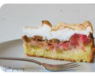 Rhabarber-Kuchen mit Baiser