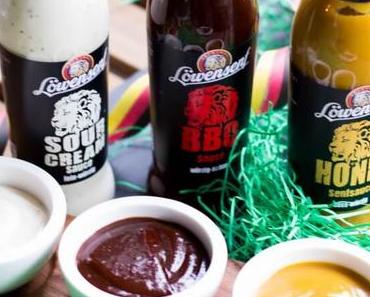 Mini-Fußbälle für den Grill oder Bacon-Wrapped-Balls mit Löwensenf Honig-Senf-Sauce [enthält Werbung]