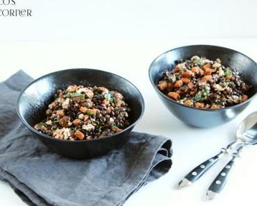 lauwarmer Linsensalat mit Süsskartoffel und Feta - Gedanken zu Snapchat