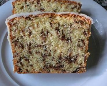 Orangen-Kastenkuchen mit Schokosplits