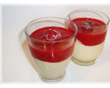 Schokoladencreme mit Himbeerpüree