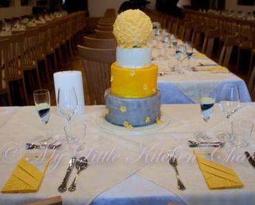 Hochzeitstorte in Gelb