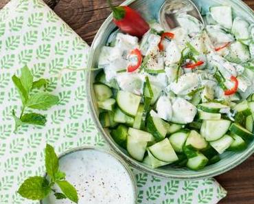 Cool down und Wünsche: Gurken Raita Salat