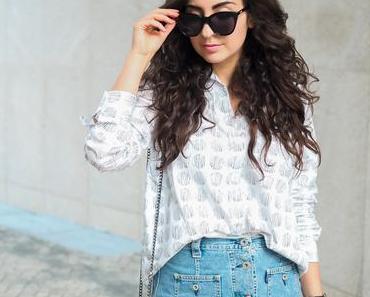 Denim Skirt Outfit //  Good Shirt