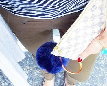 Longcardigan, LV Clutch, Stripes and Converse