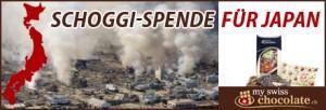 Schokoladenspende für Japan