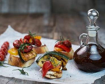 Gegrillte Gemüsebruschetta