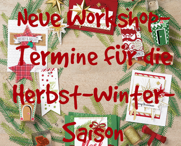Neue Workshoptermine für die Herbst-/ Wintersaison 2016 online!