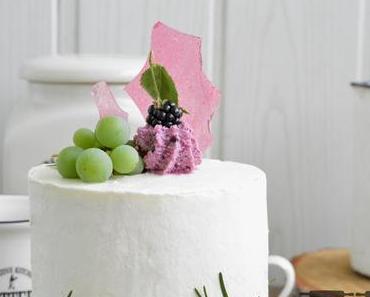 Rotwein Birnen Torte mit Brombeerfüllung, Ganache und Mascarponecreme