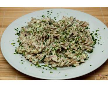 Nudeln mit Speck-Zucchini-Sauce