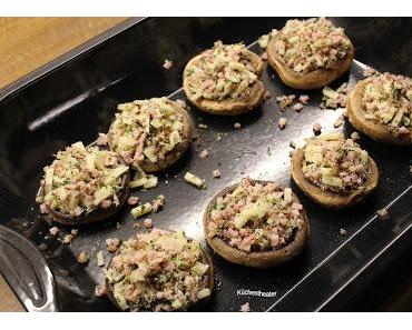Champignons mit Schinken-Käse-Füllung