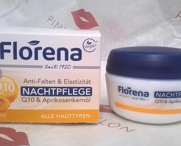 Florena Anti-Falten & Elastizität NACHTPFLEGE Q10 & Aprikosenkernöl + 8x4 Men Beast Deodorant Spray