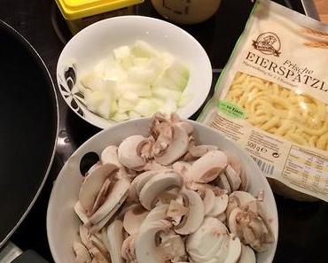 Rezept: Spätzle-Pilz-Pfanne